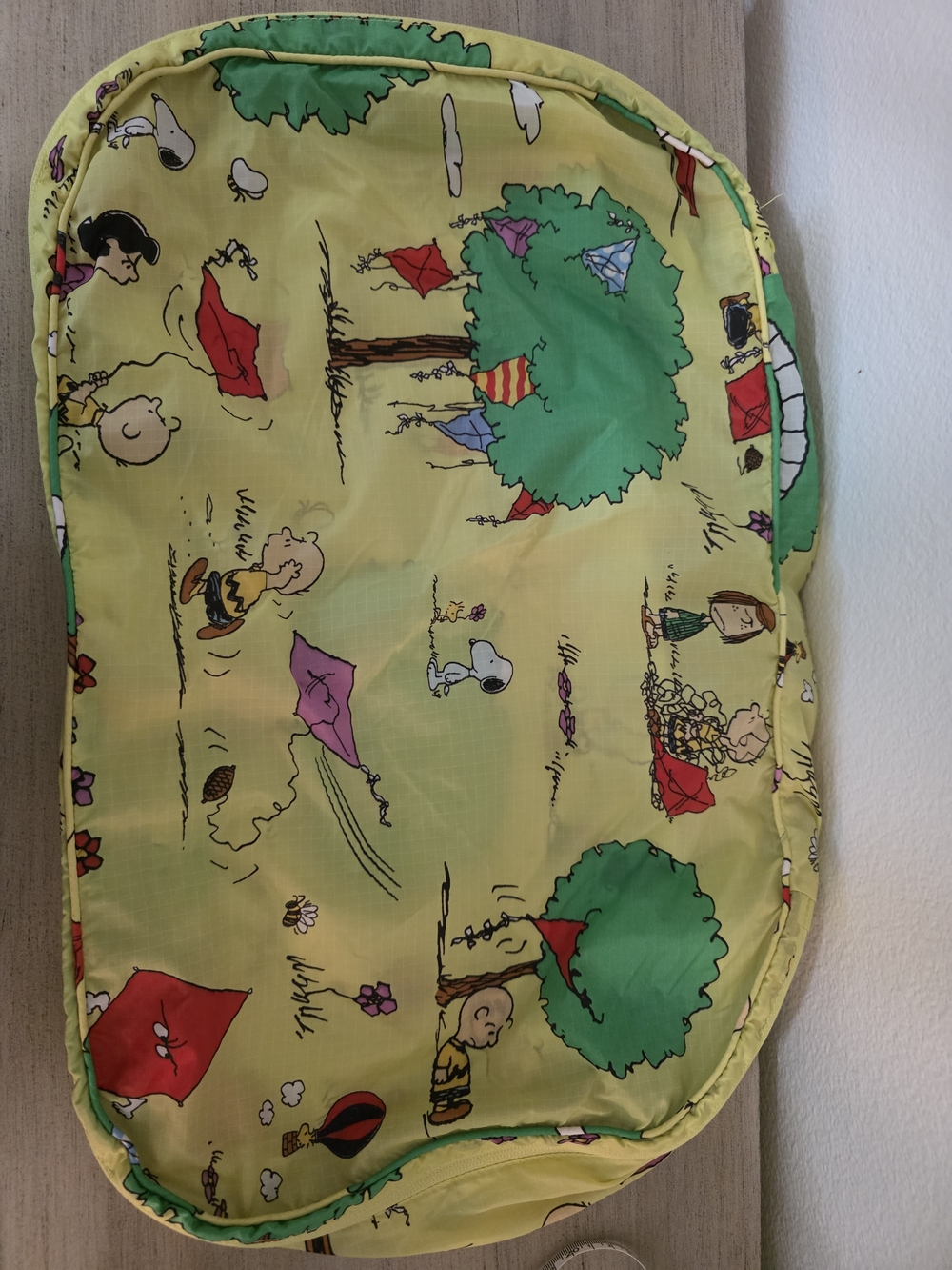 Baggu Packing Cube Peanuts Yellow Kite Print New